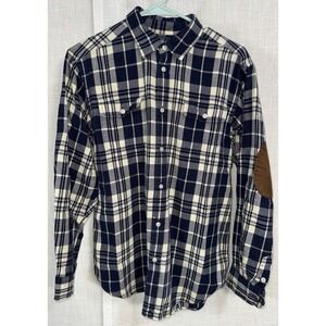 Polo Ralph Lauren Button Up Shirt Boys XL 18 20 Long Sleeve Blue Plaid Flannel